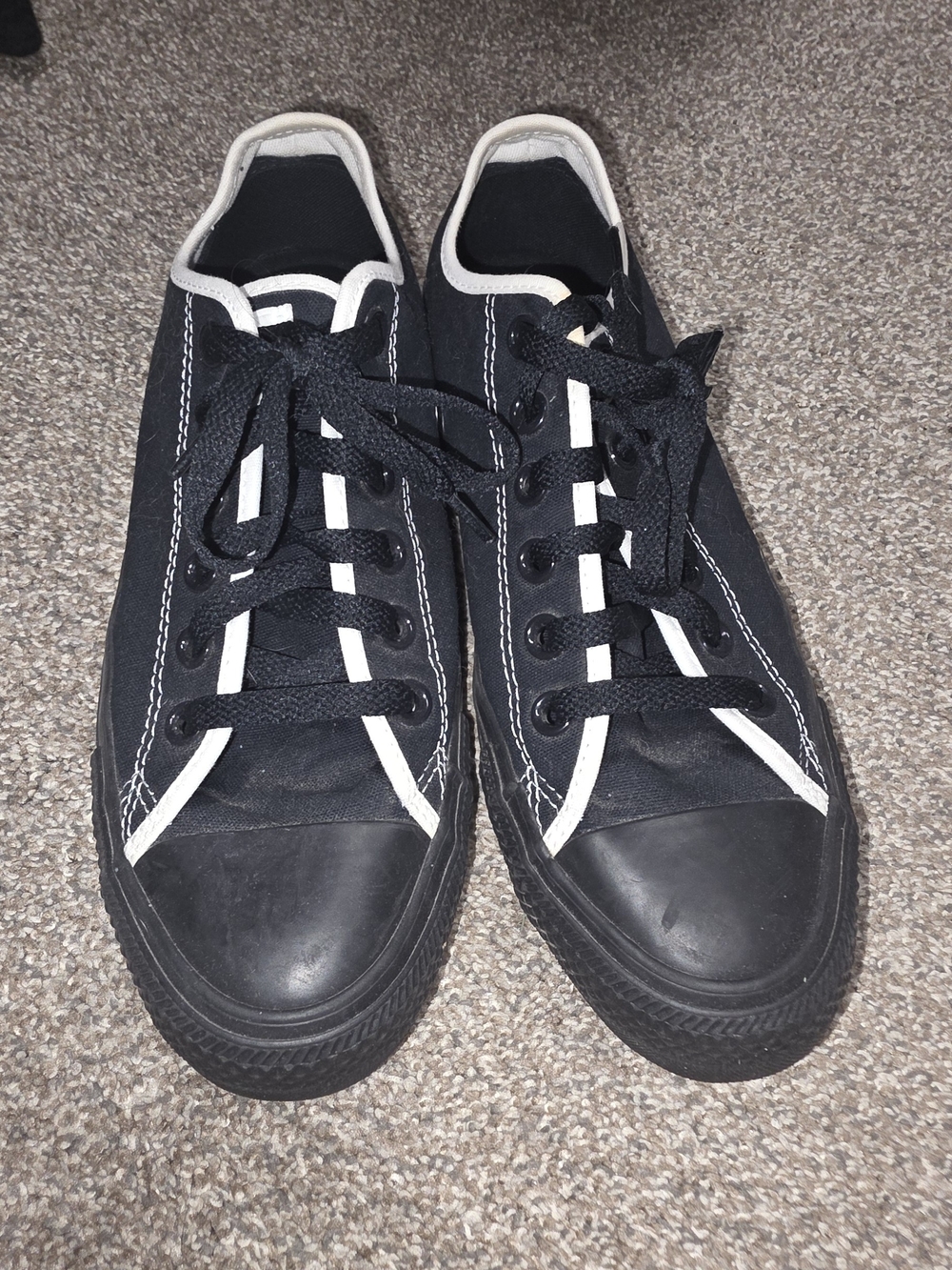 Converse Black Low-Top Sneakers with White Trim